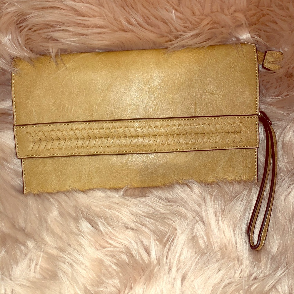 Large clutch, crossbody or wristlet purse